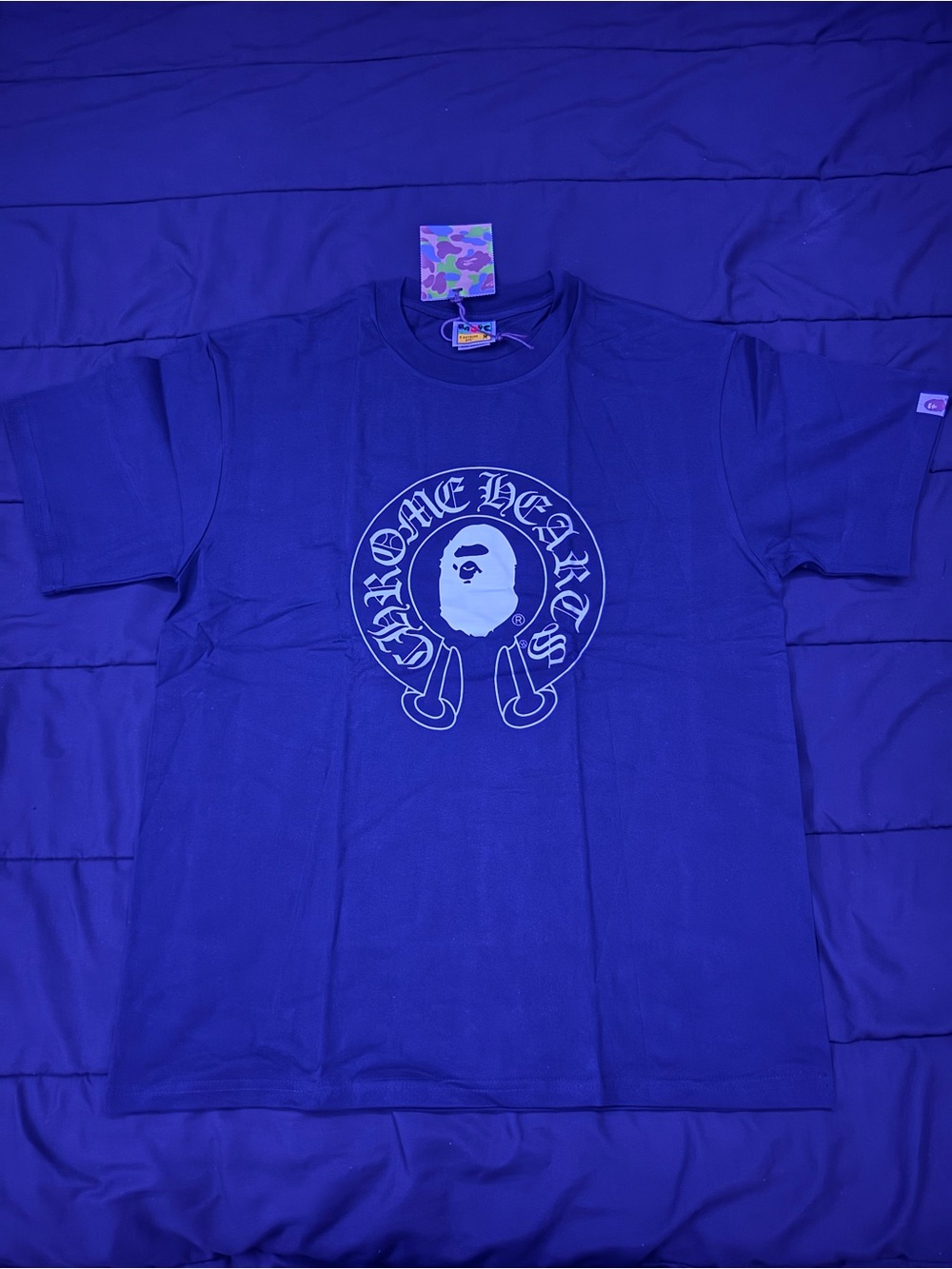 Chrome Hearts Blue Kids Graphic Logo Tee